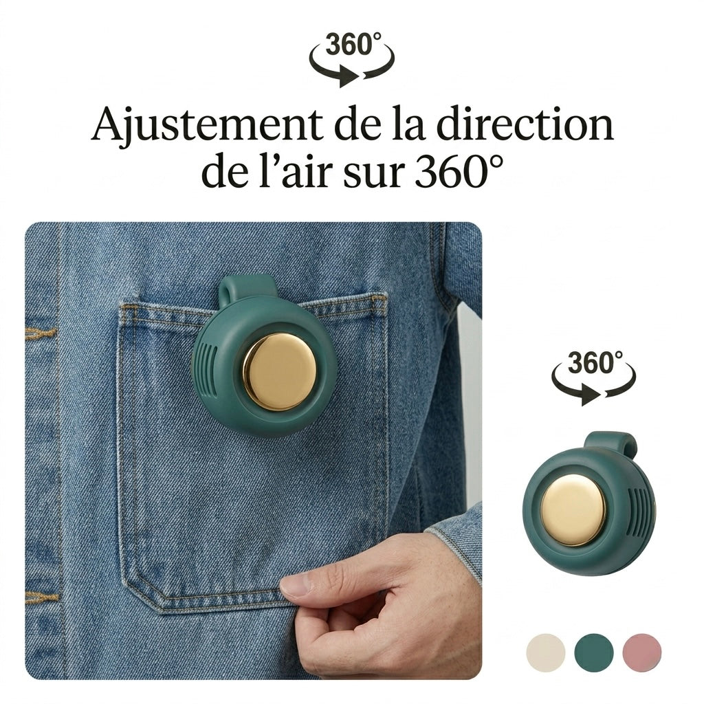 Mini-Whirlwind ventilateur rechargeable USB en situation